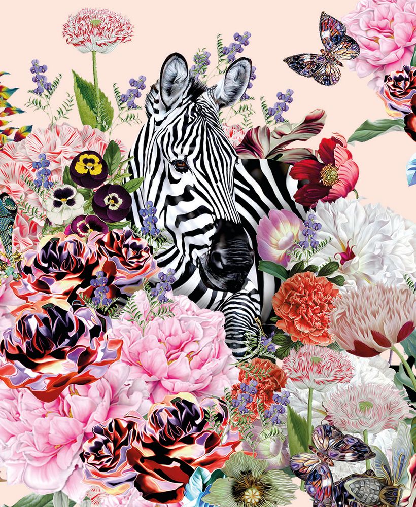 Zebra by Mary Katrantzou Blank Greeting Card with Envelope - Bee's Emporium