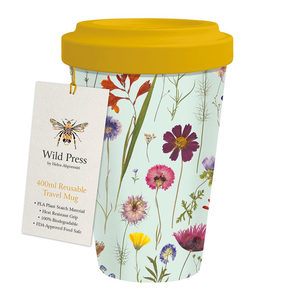 Wild Press Mint Bloom by Helen Ahpornsiri Travel Mug - Bee's Emporium