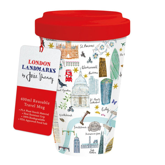 London Landmarks Maps by Josie Shenoy Travel Mug