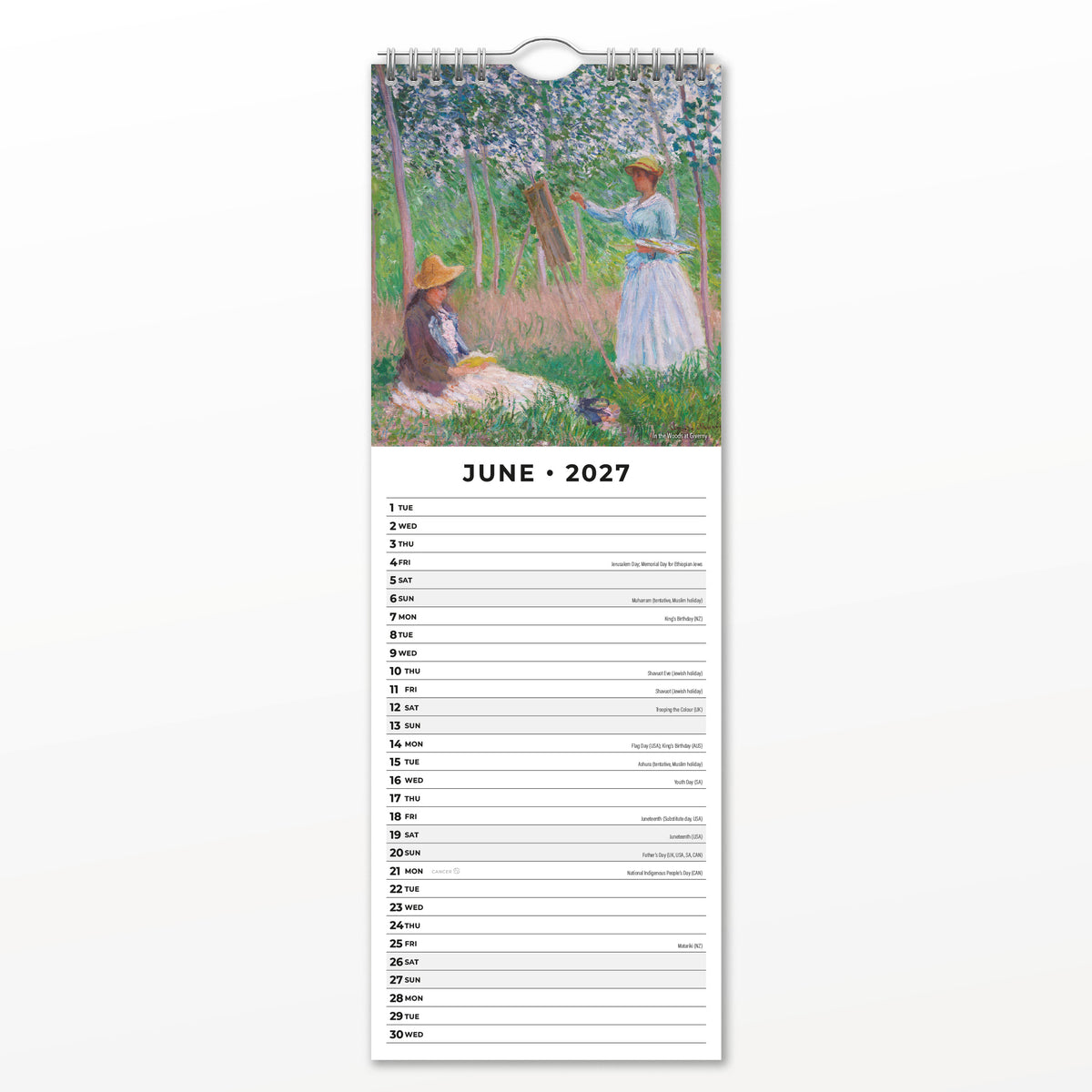 Monet 2027 Slim Wall Calendar