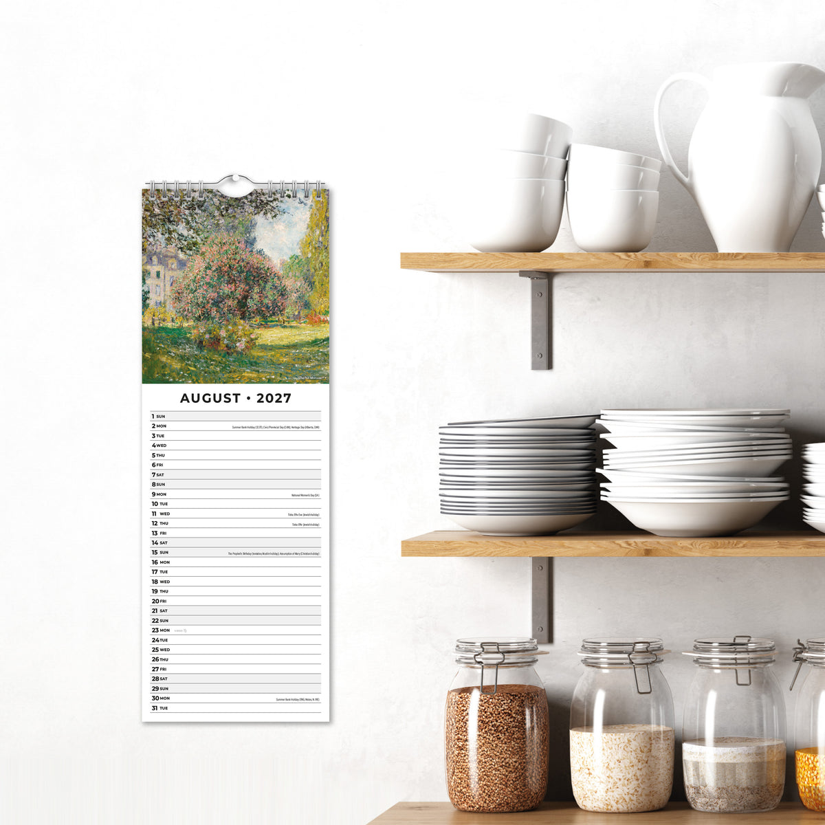 Monet 2027 Slim Wall Calendar