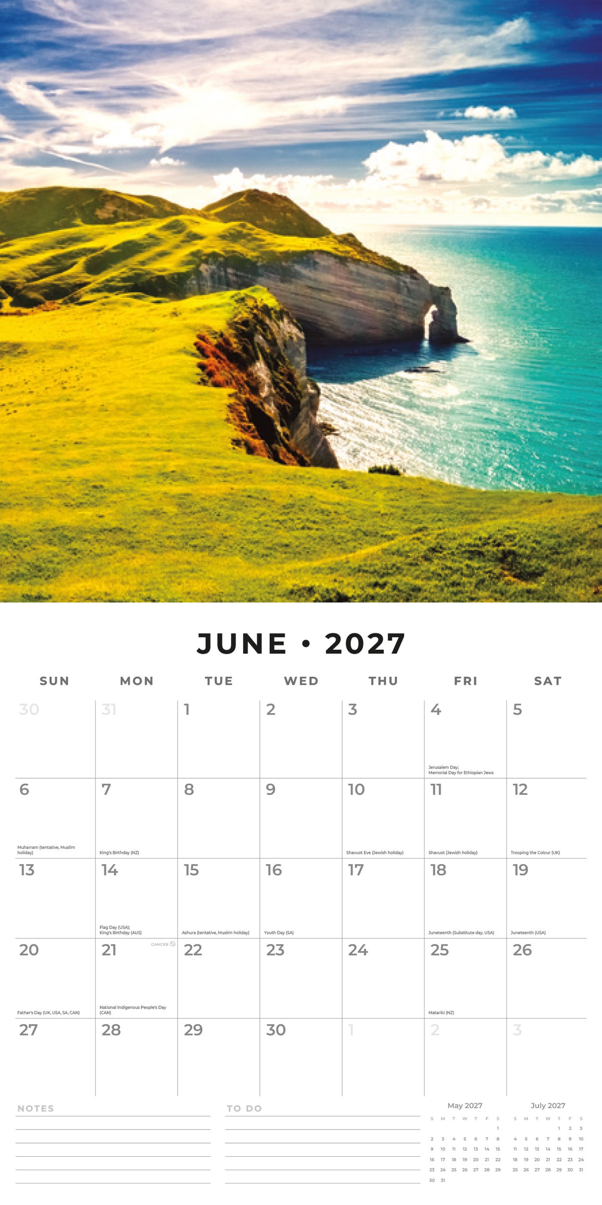 Northern Ireland 2027 Square Wall Calendar