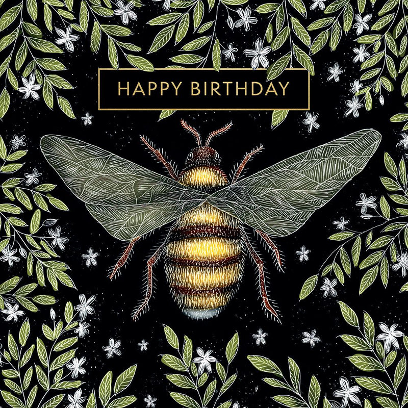 Catherine Rowe - Honey Bee Happy Birthday Greeting Card with Envelope