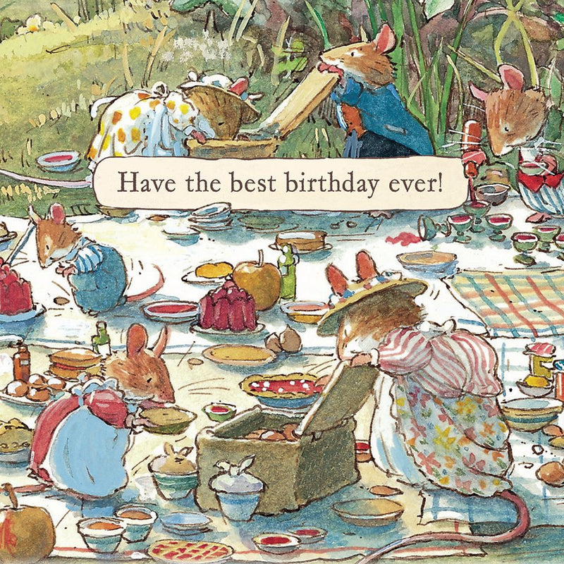 Brambly Hedge - Picnic Time Birthday Greeting Card with Envelope