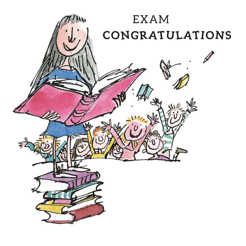 Roald Dahl Matilda Exam Congratulations Greeting Card with Envelope