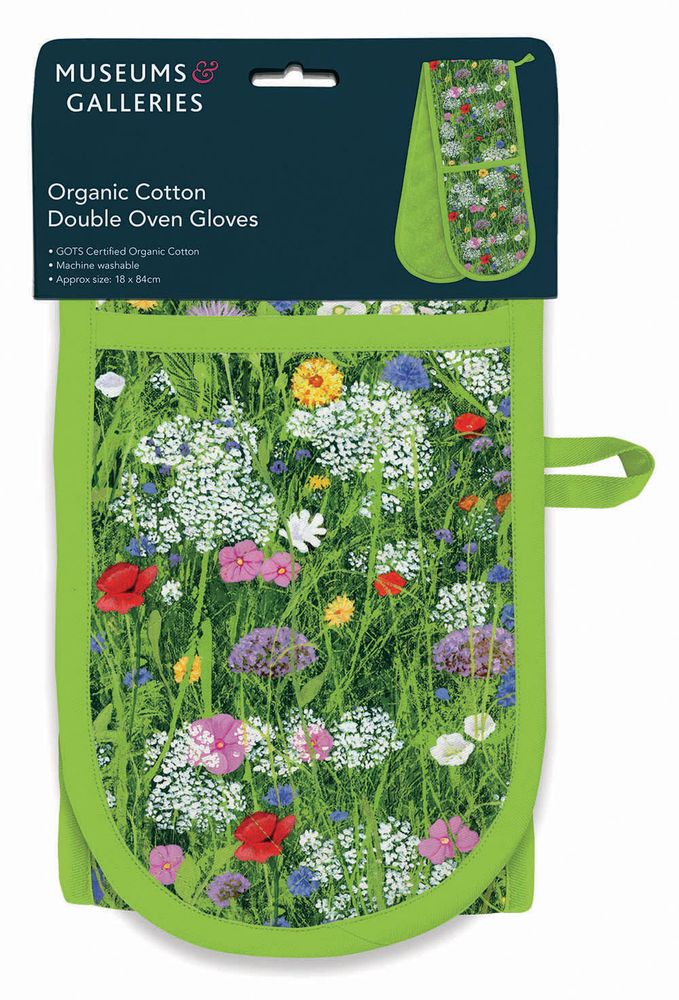 Wild Garden by Josephine Simon Organic Cotton Double Oven Gloves - Bee's Emporium