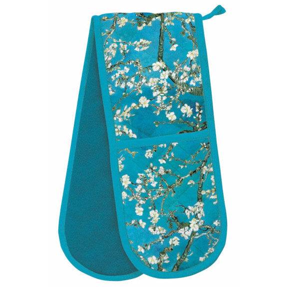Vincent Van Gogh - Almond Blossom in Bloom Organic Cotton Double Oven Gloves - Bee's Emporium