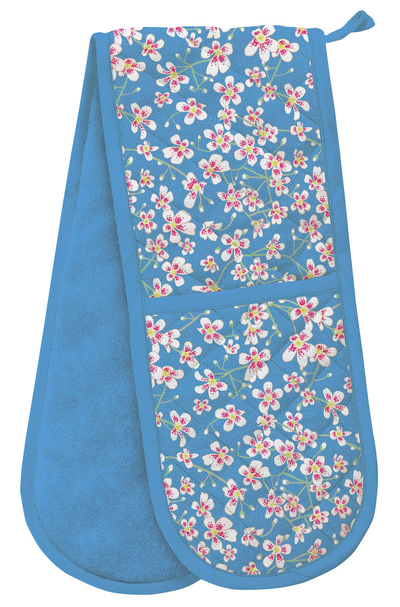 Emily Burningham Saxifrage Organic Cotton Double Oven Gloves