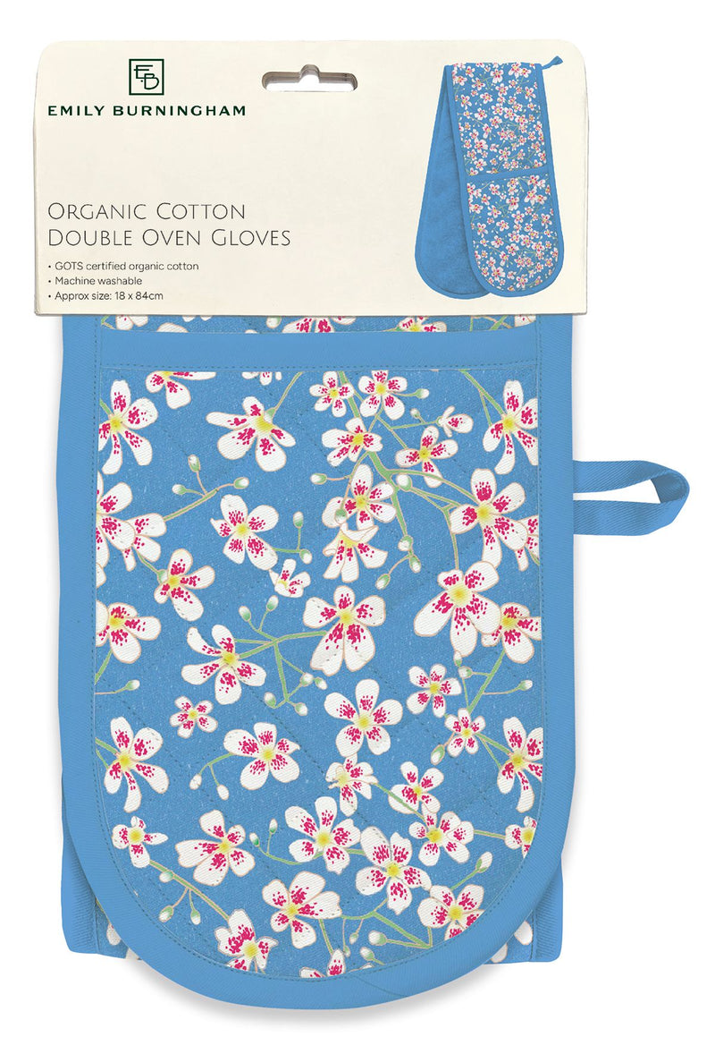 Emily Burningham Saxifrage Organic Cotton Double Oven Gloves