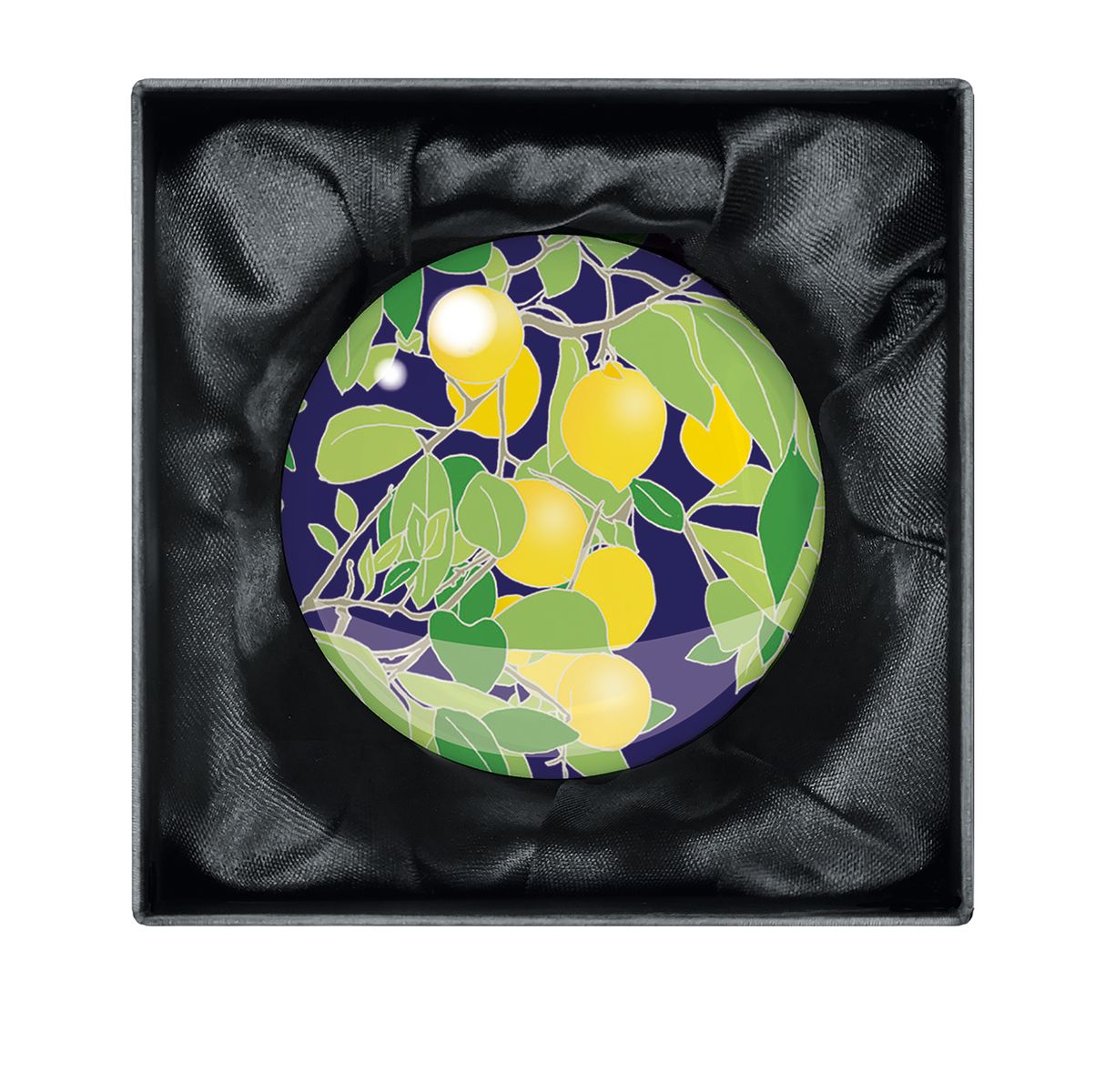 Emily Burningham Lemon Grove Crystal Dome Paperweight - Bee's Emporium