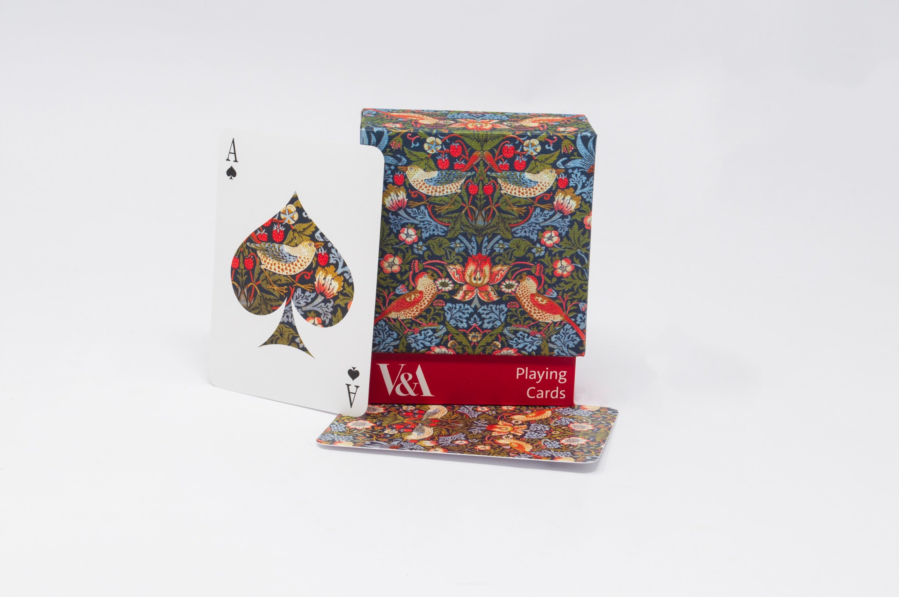 V&A William Morris Strawberry Thief Playing Cards