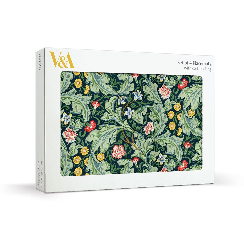 V&A Leicester Wallpaper Set of 4 Cork Backed Placemats - Bee's Emporium
