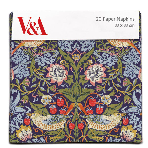 Strawberry Thief Crimson Teflon Coated Wipe Clean Tablcloth - View #7