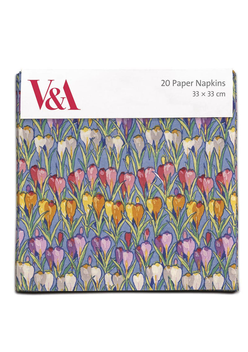 V&A Row of Crocuses Pack of 20 Paper Napkins