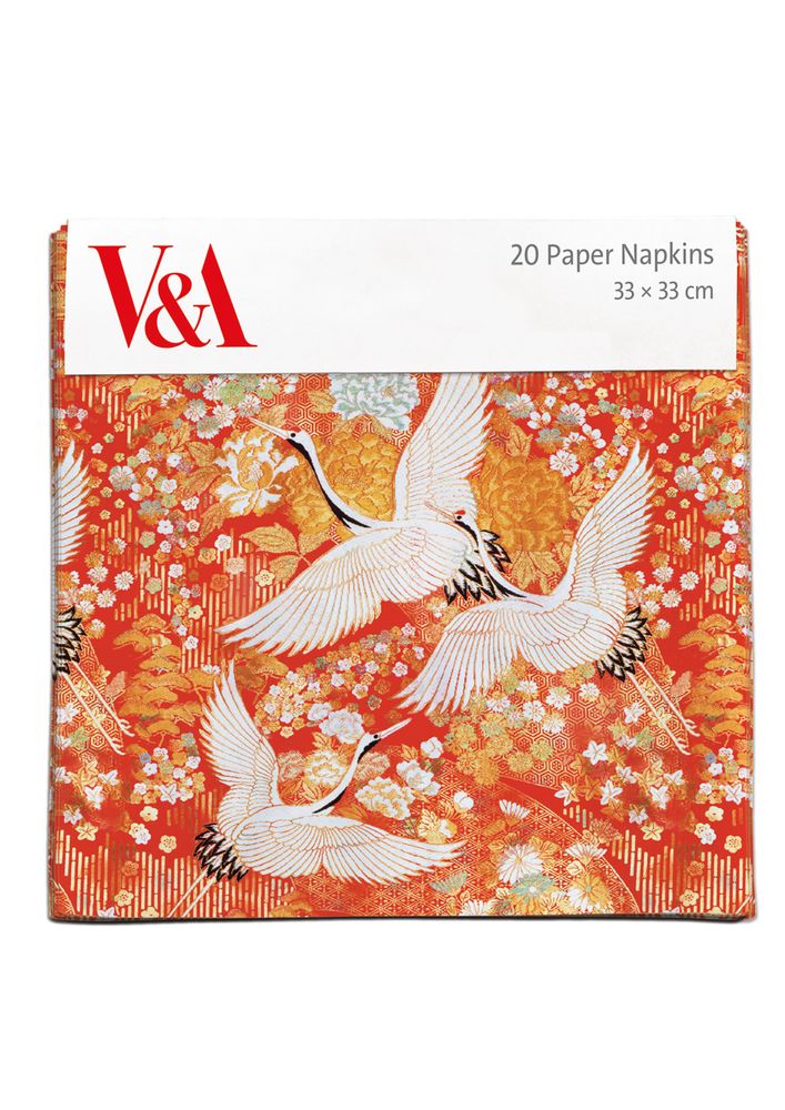 V&A Kimono Cranes Pack of 20 Paper Napkins - Bee's Emporium