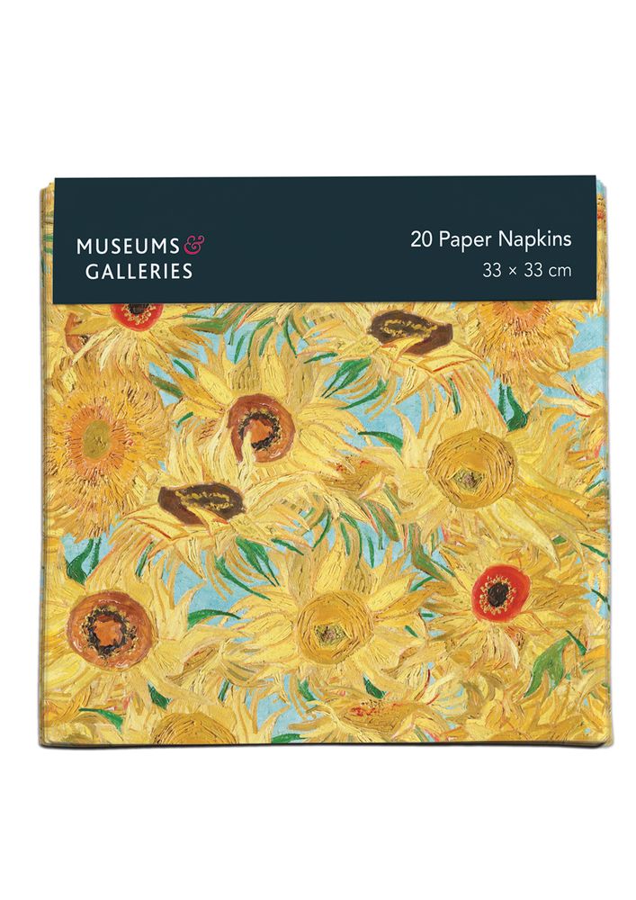 Vincent Van Gogh Vase with Twelve Sunflowers Pack of 20 Paper Napkins - Bee's Emporium