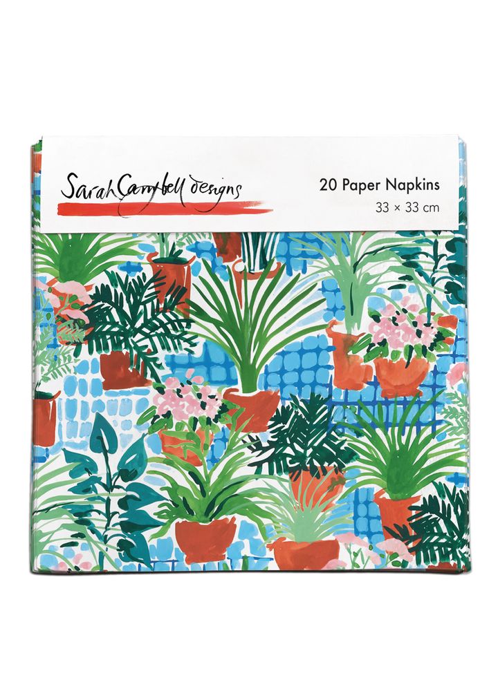 Sarah Campbell Designs Glasshouse Gardener Pack of 20 Paper Napkins