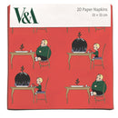 V&A Pudding Boy Pack of 20 Christmas Paper Napkins