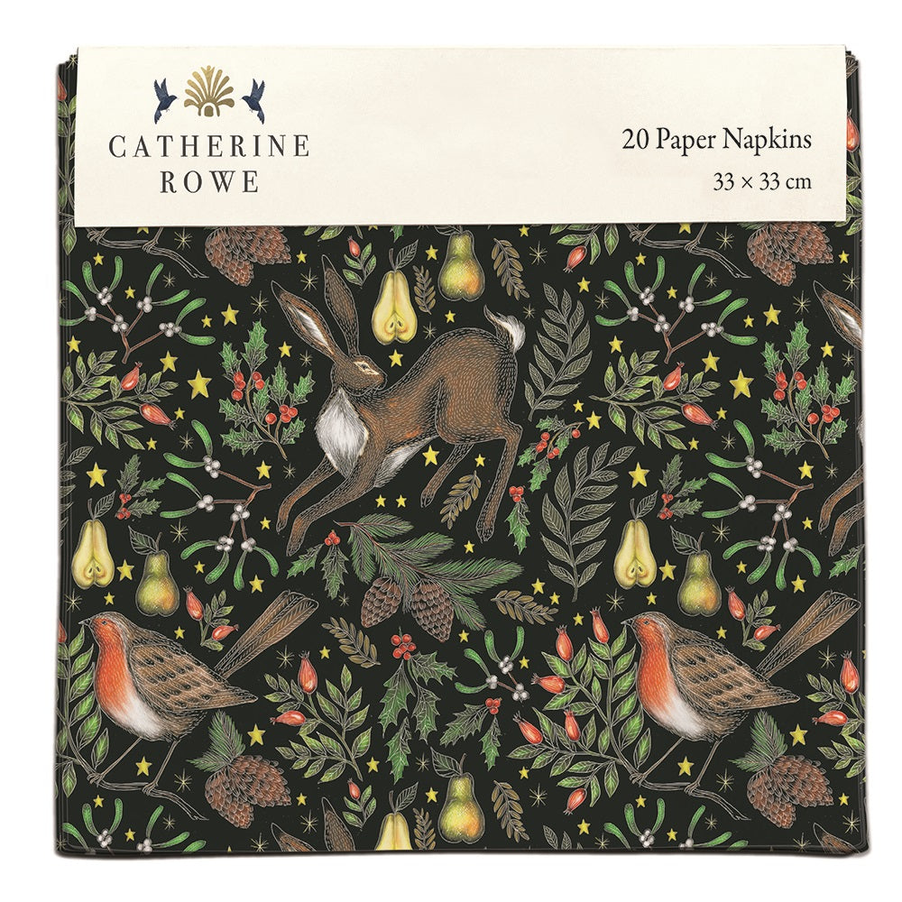 Christmas Garden by Catherine Rowe Pack of 20 Christmas Paper Napkins