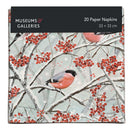 Bullfinches and Berries by Lucy Grossmith Pack of 20 Christmas Paper Napkins