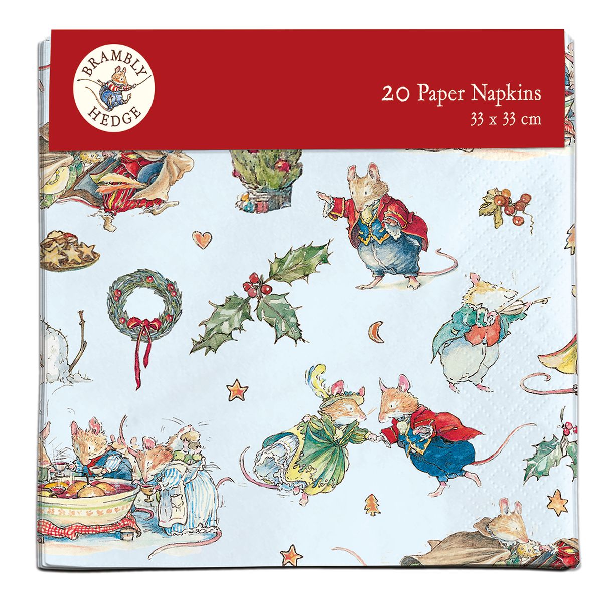 Brambly Hedge The Winter Ball Pack of 20 Christmas Paper Napkins