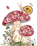 Wild Press - Snails and Toadstools Blank Greeting Card with Envelope