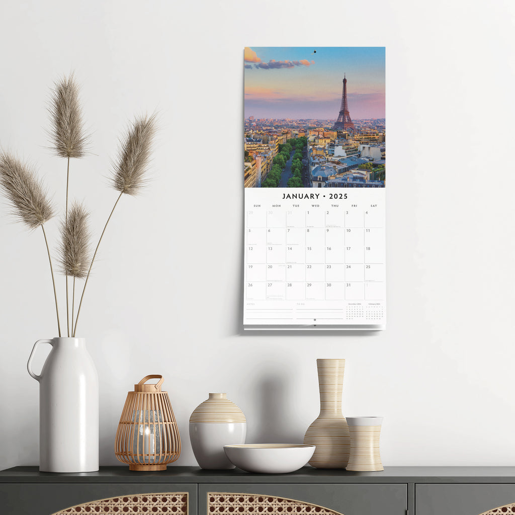 Paris 2025 Square Wall Calendar