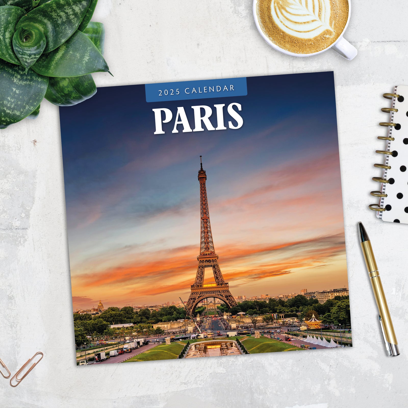 Paris 2025 Square Wall Calendar