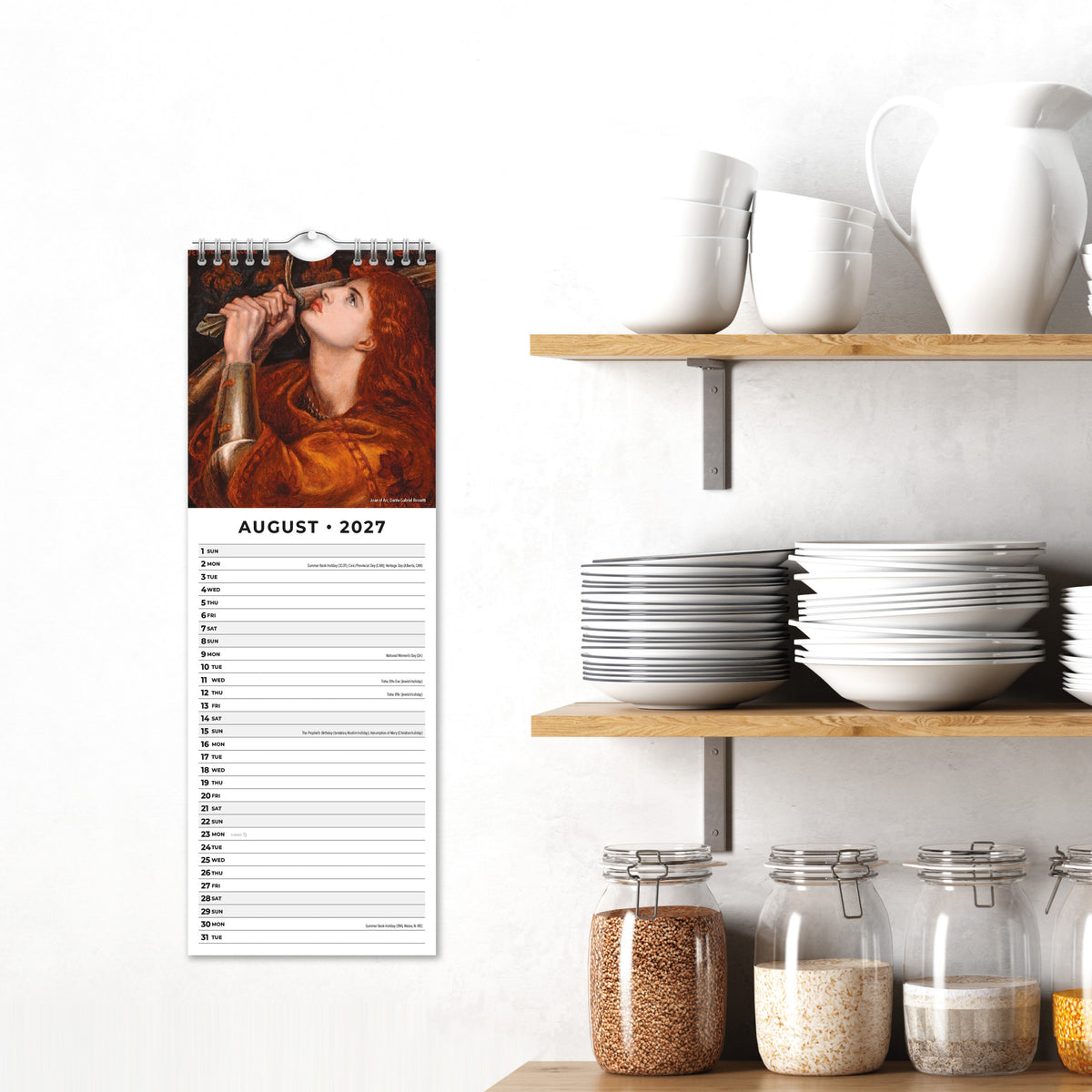 Pre-Raphaelites 2027 Slim Wall Calendar