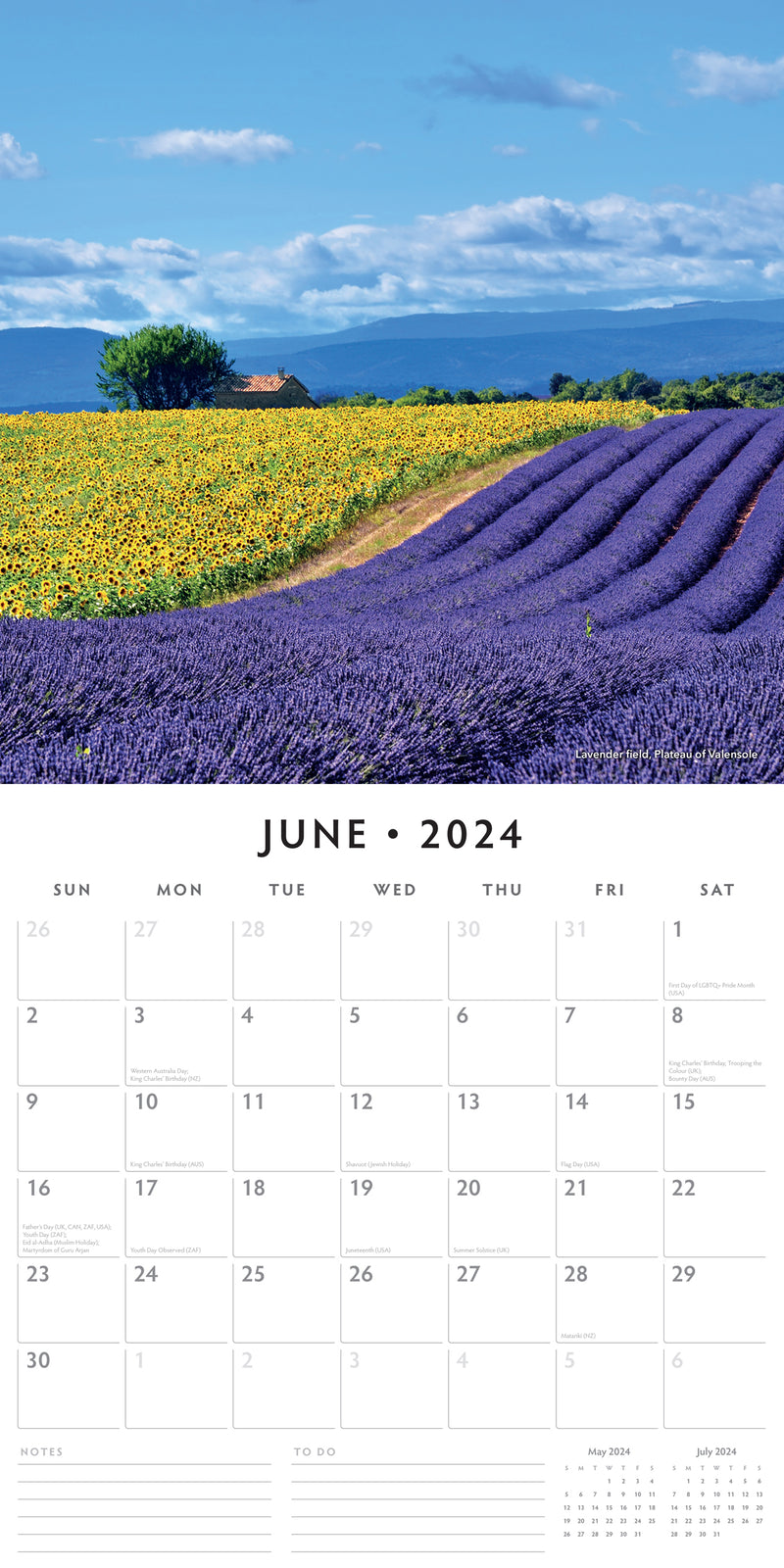 Provence 2024 Square Wall Calendar