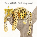 To a GRRR-EAT Nephew! Greeting Card with Envelope
