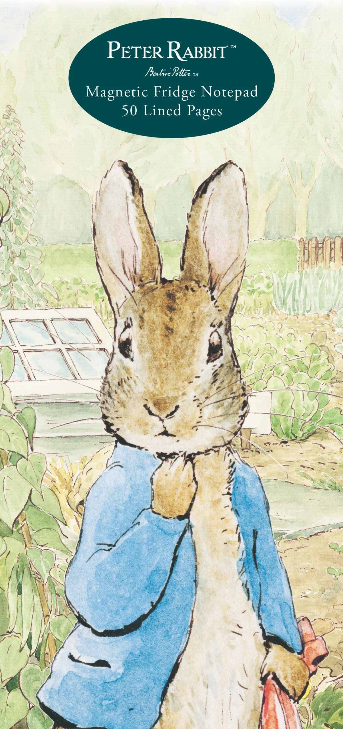 Peter Rabbit in the Garden by Beatrix Potter Magnetic Fridge Shopping To-Do List Notepad