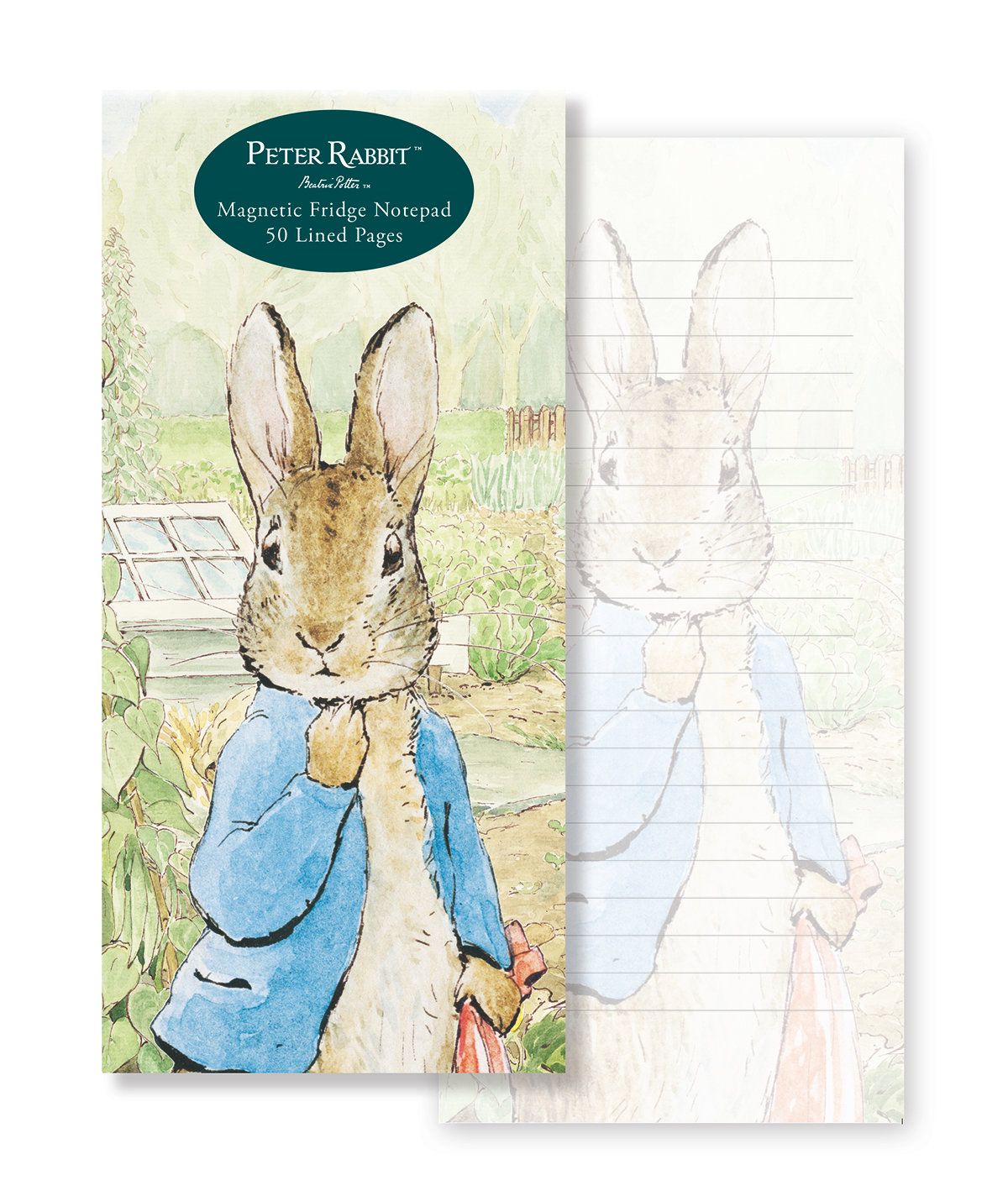 Peter Rabbit in the Garden by Beatrix Potter Magnetic Fridge Shopping To-Do List Notepad