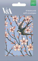 V&A Almond Blossom and Swallow 8 Notecards & Envelopes