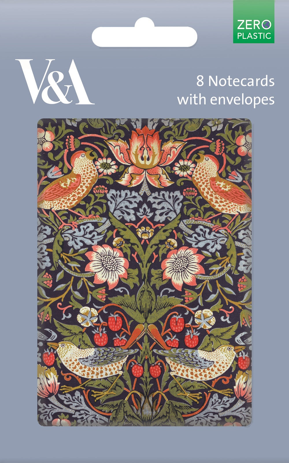 V&A Strawberry Thief - 8 Notecards with Envelopes - Bee's Emporium