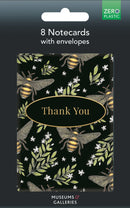 Catherine Rowe - Bee Pattern 8 Thank You Notecards & Envelopes