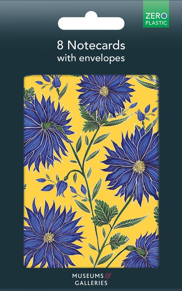 Catherine Rowe Blue Flowers 8 Notecards & Envelopes - Bee's Emporium