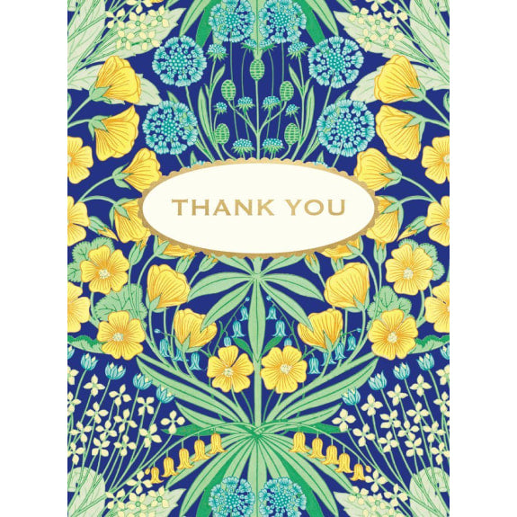 V&A Mallow Flowers 8 Thank You Notecards & Envelopes