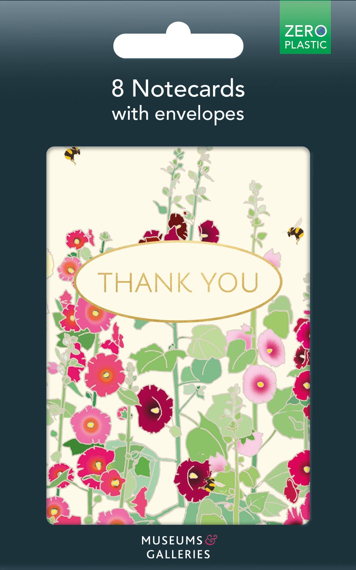 Emily Burningham Hollyhocks 8 Thank You Notecards & Envelopes