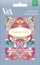 V&A Roccoco 8 Thank You Notecards & Envelopes