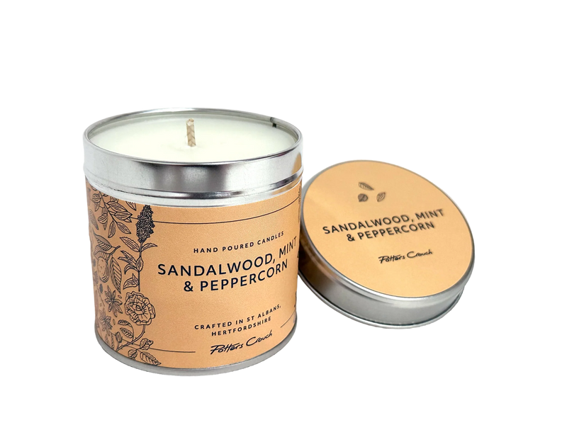 Potters Crouch - Wellness Candle Tin - Sandalwood, Mint & Peppercorn