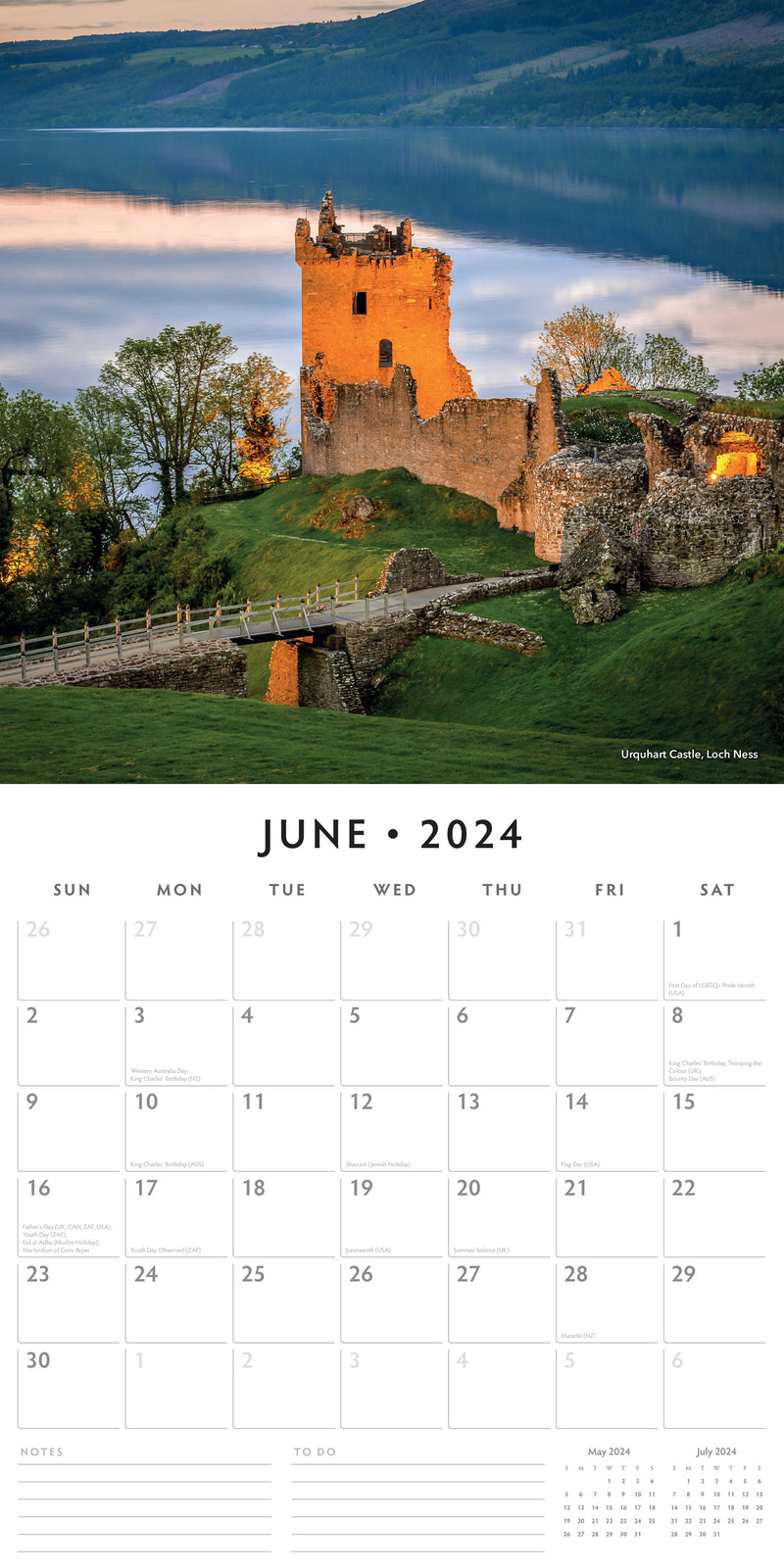 Scotland 2024 Square Wall Calendar