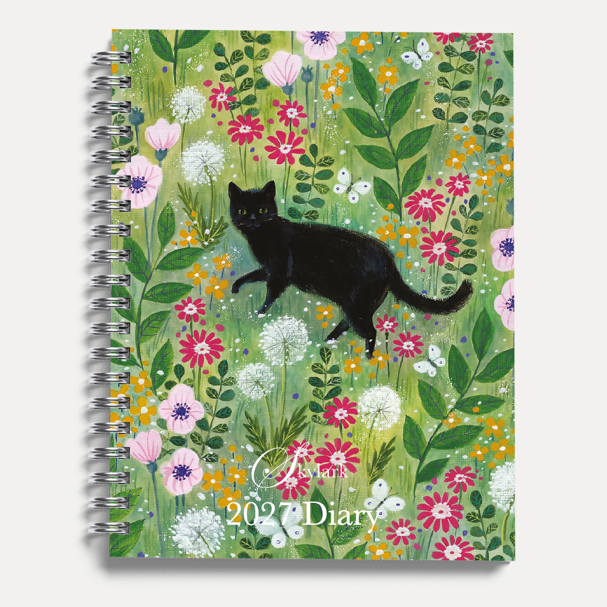 Skylark - Cat's Garden by Lucy Grossmith 2027 A5 Spiral Diary