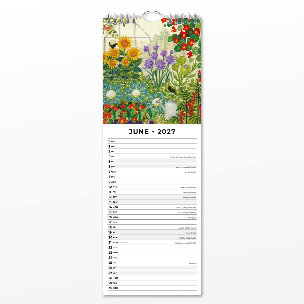 Skylark by Lucy Grossmith 2027 Slim Wall Calendar