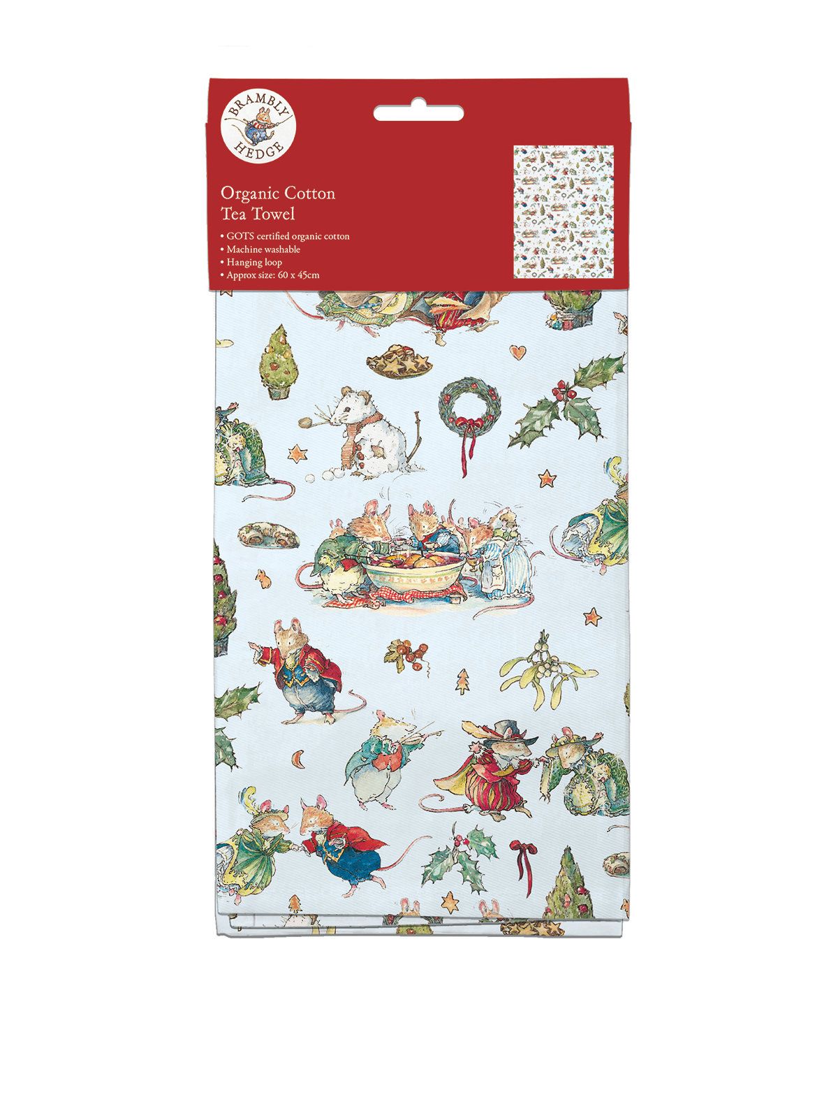 Brambly Hedge The Winter Ball Organic Cotton Tea Towel