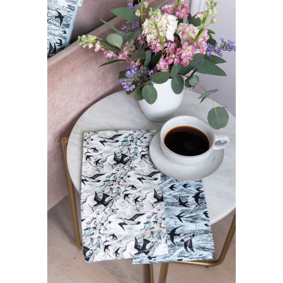 Angela Harding Swallow and Sea Set of 2 Organic Cotton Tea Towels - Bee's Emporium