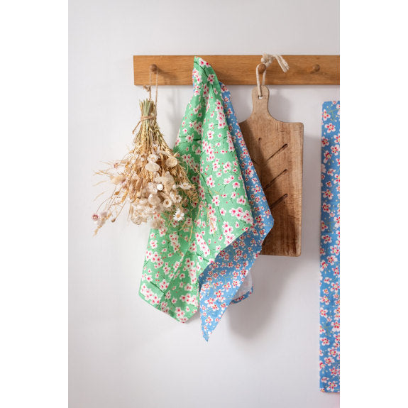 Emily Burningham Floral Blossom Set of 2 Organic Cotton Tea Towels - Bee's Emporium