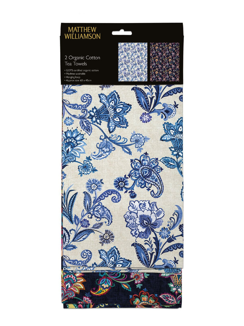 Matthew Williamson Paisley Set of 2 Organic Cotton Tea Towels