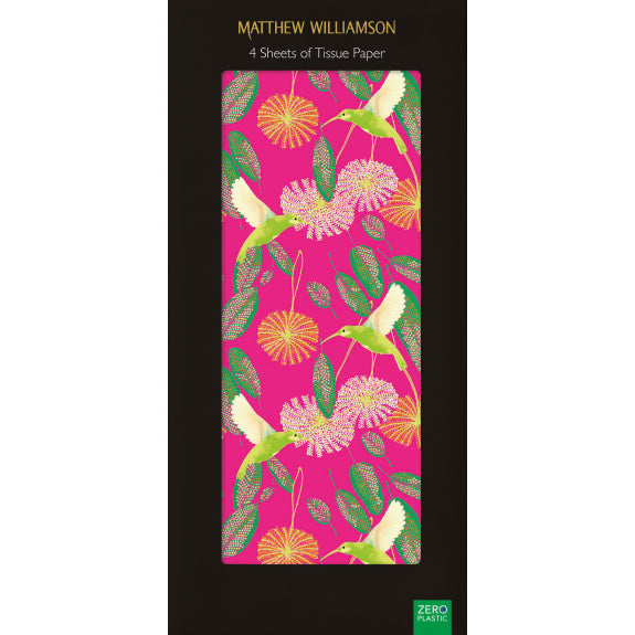 Matthew Williamson Hummingbirds Pack of 4 Sheets of Tissue Paper