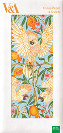 V&A Cockatoo and Pomegranate Pack of 4 Sheets of Tissue Paper
